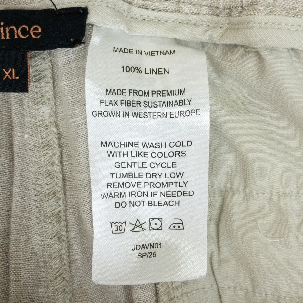 Quince 100% European Linen Wide Leg Pants Womens XL Flax Drawstring Casual SCENT